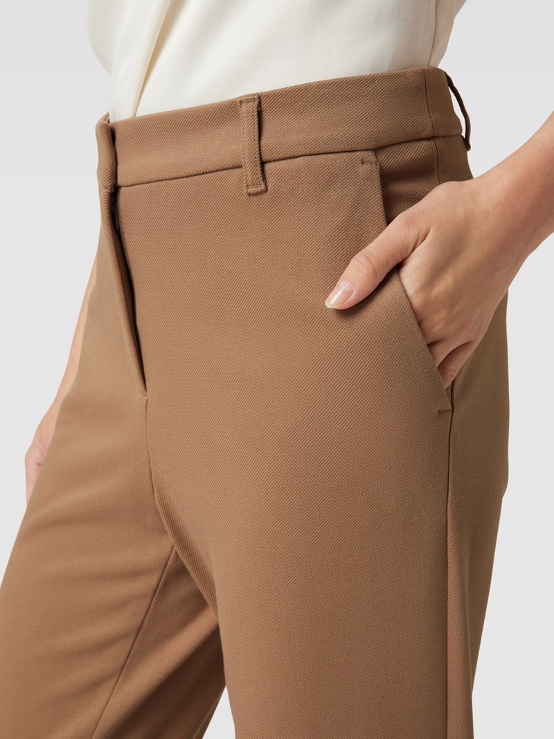 Hose mit fixierten Beinumschlägen in camel