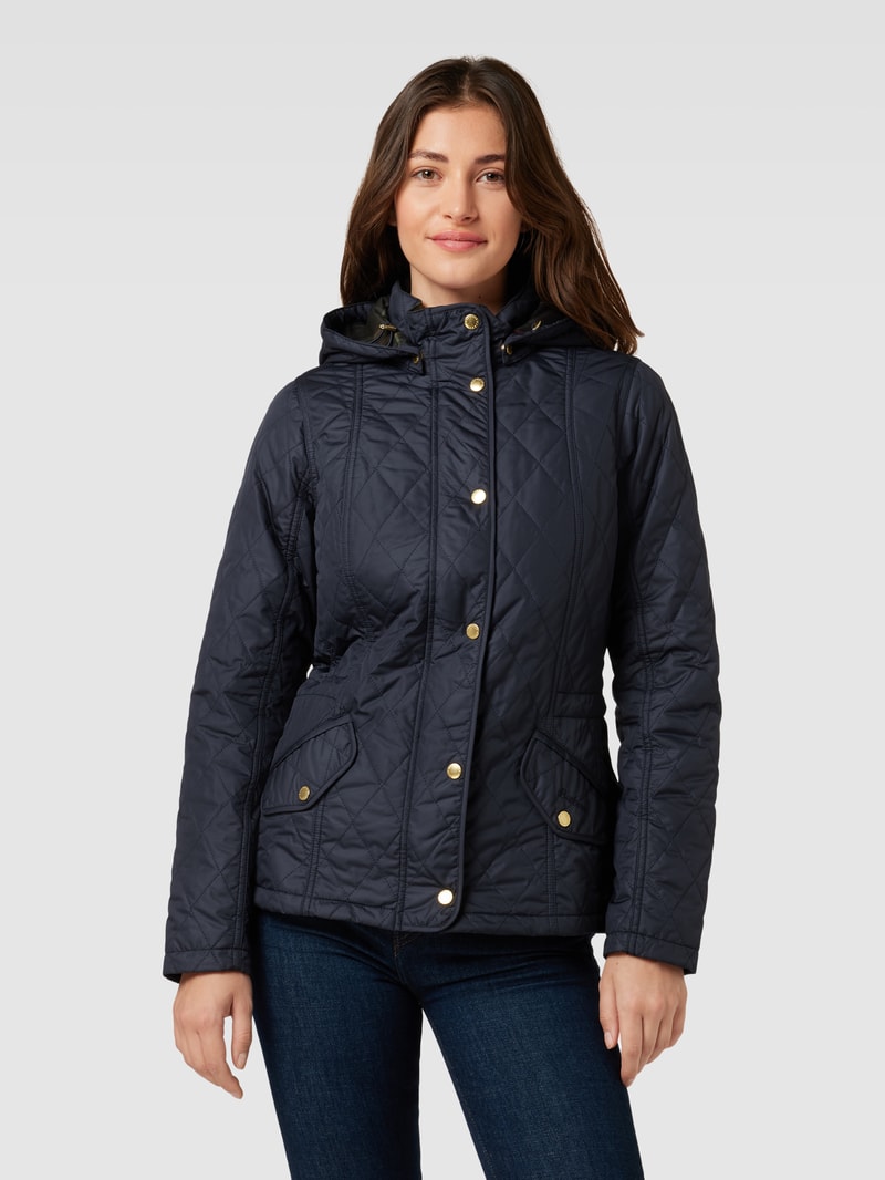 Steppjacke mit abnehmbarer Kapuze Modell 'MILLFIRE' in marineblau