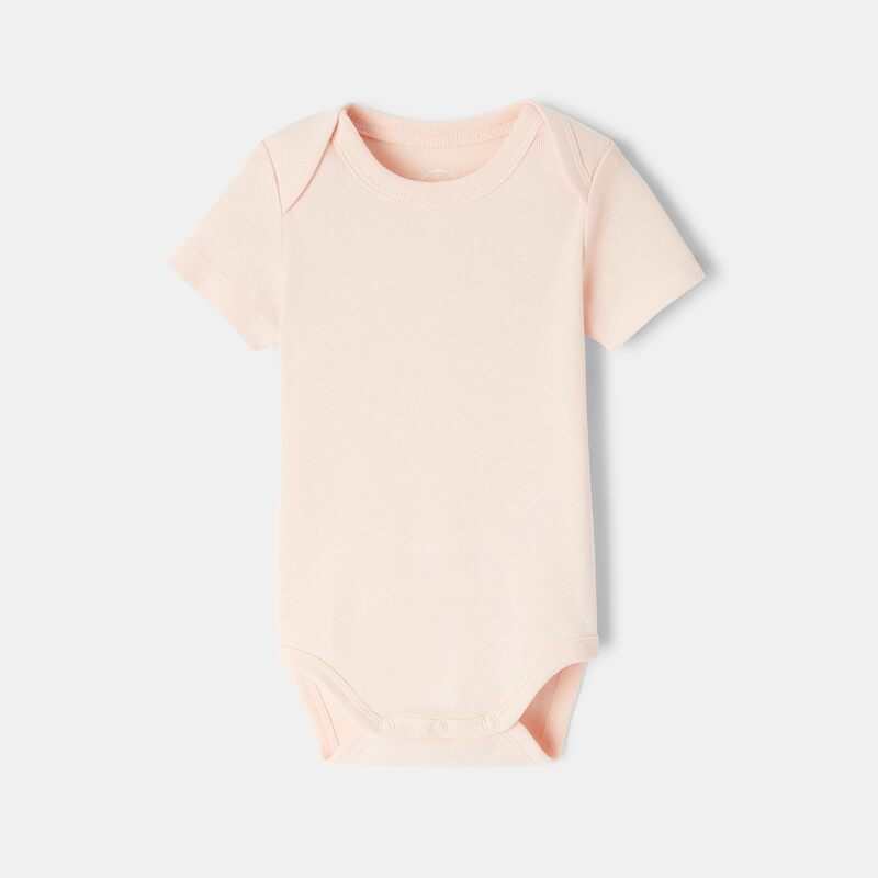 Lot de 3 bodies manches courtes en coton bio rose mixte Absorba
