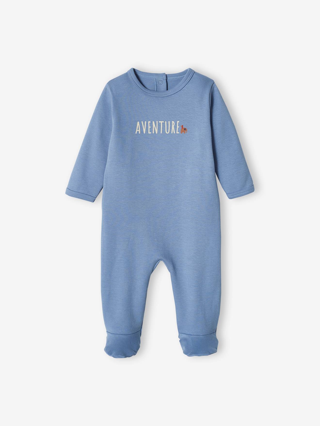 Vertbaudet 2er-Pack Jungen Baby Strampler Oeko-Tex - blau chambray