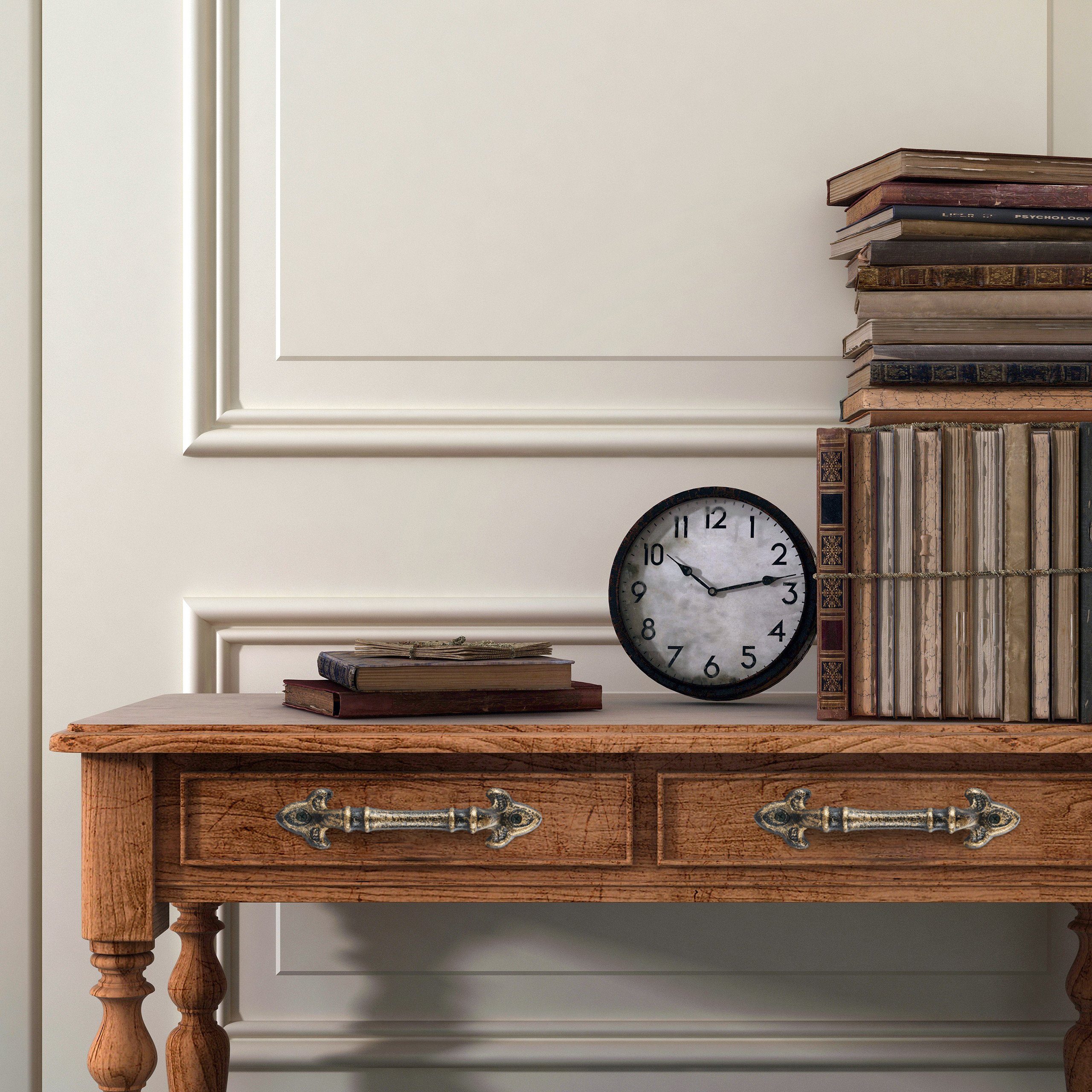 relaxdays Möbelgriff Möbelgriffe Vintage 2er Pack, Grau