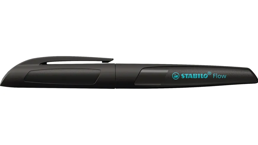 STABILO® Füller - STABILO Flow ACTIVE in schwarz - Einzelstift - inklusive Patrone schwarz
