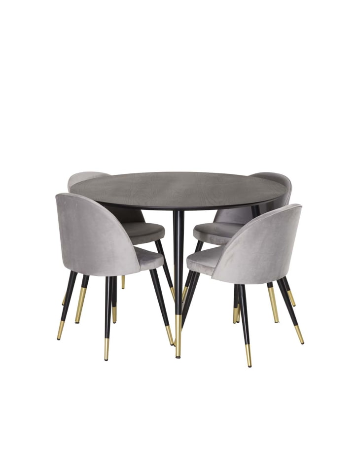 ebuy24 Essgruppe Dipp 1 (5-teilig) Beige Und Dunkelgrau 115 x 115 cm günstig kaufen onesize