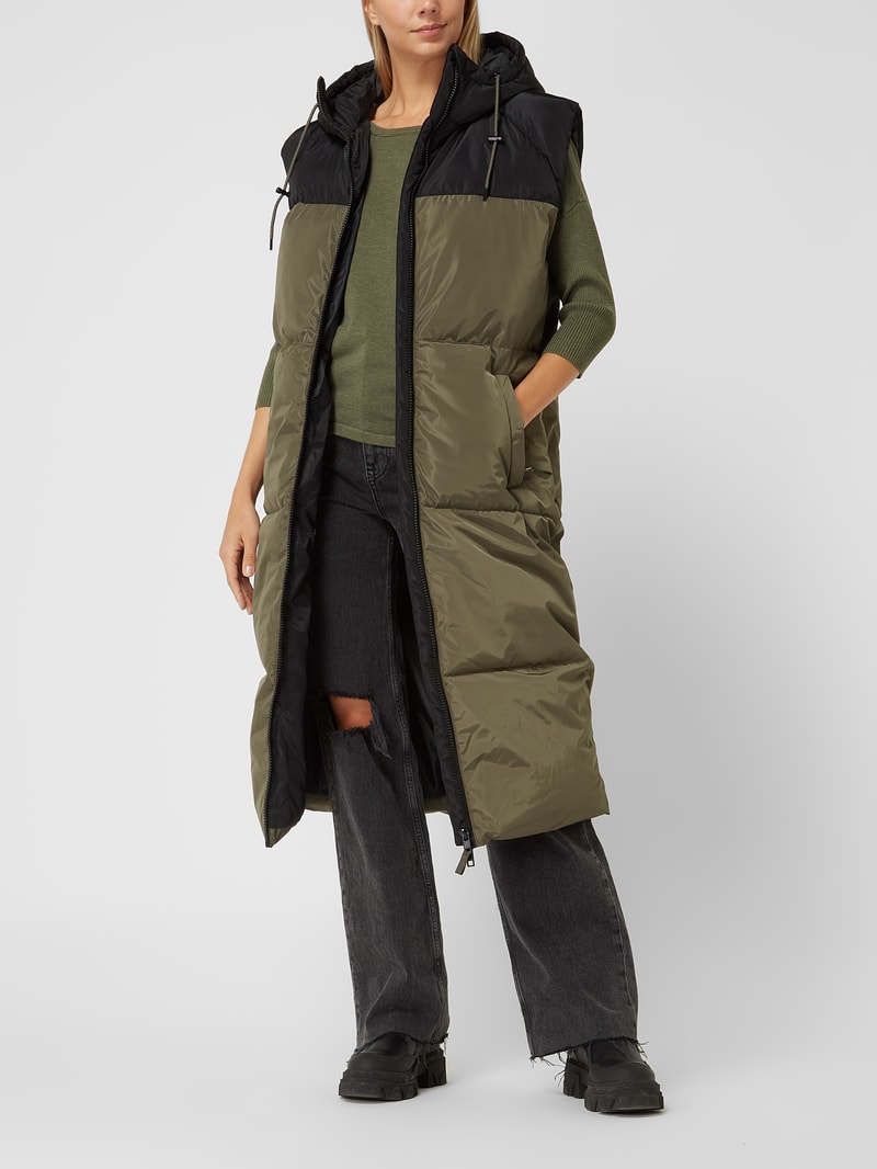 Steppweste mit Kapuze Modell 'Naja' in khaki