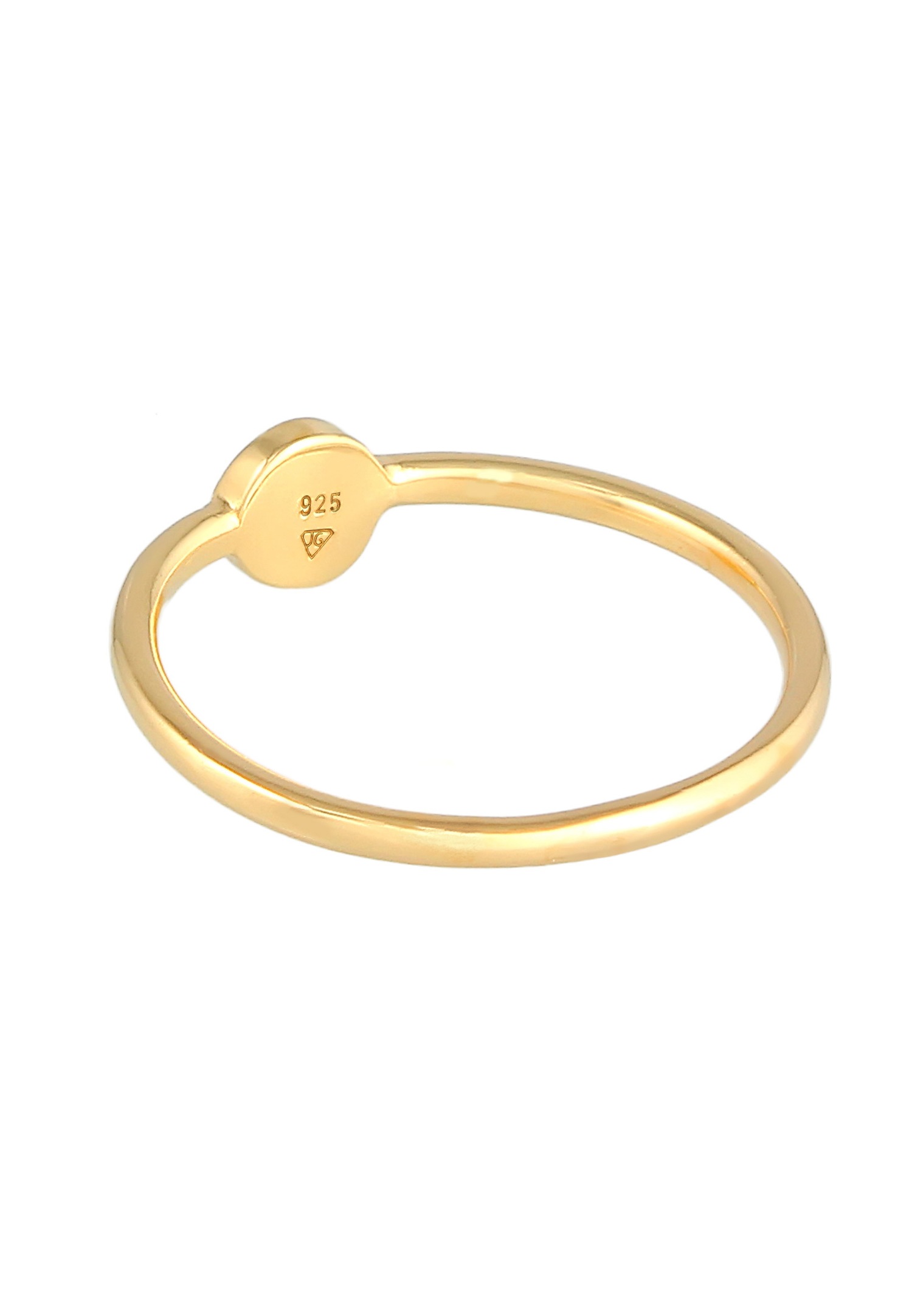 Elli stabelbar ring for kvinner - Basic Trend Blogger Geo Plaquelet i 925 sterlingsølv med gullbelegg