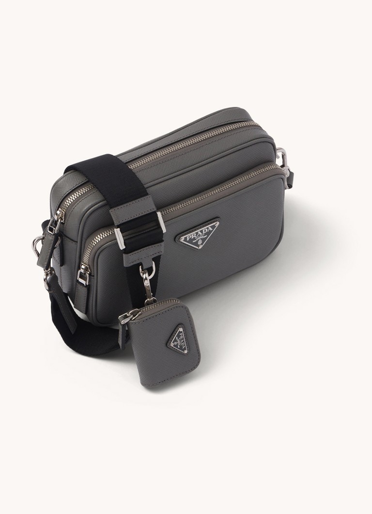 Prada leather shoulder bag with detachable shoulder strap