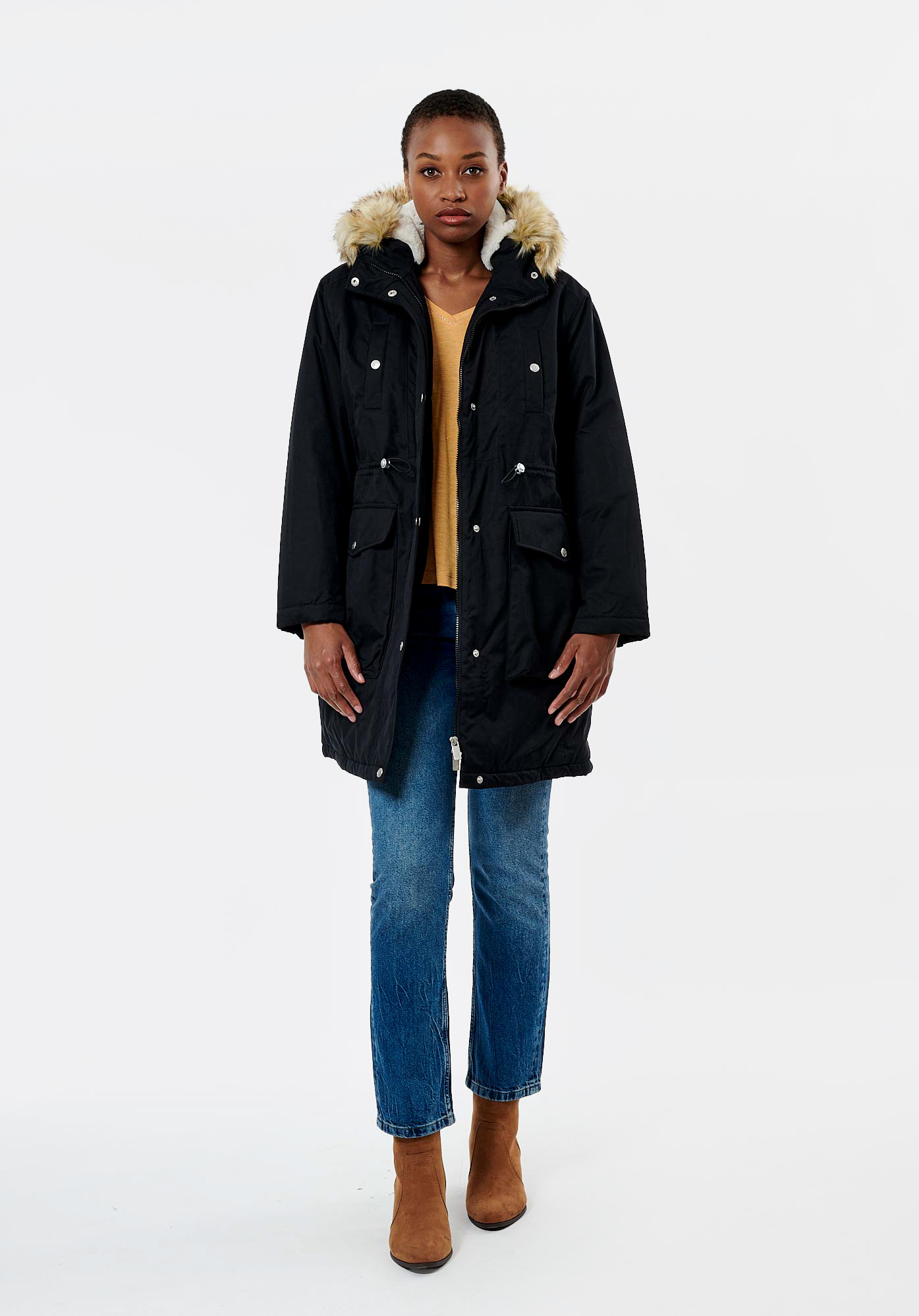 PARY   Parka noire femme