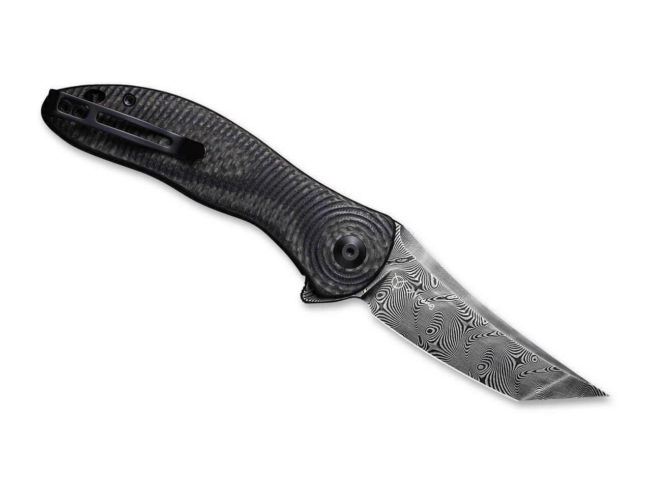 Synergy 3 Damascus G10 CF Black Tanto