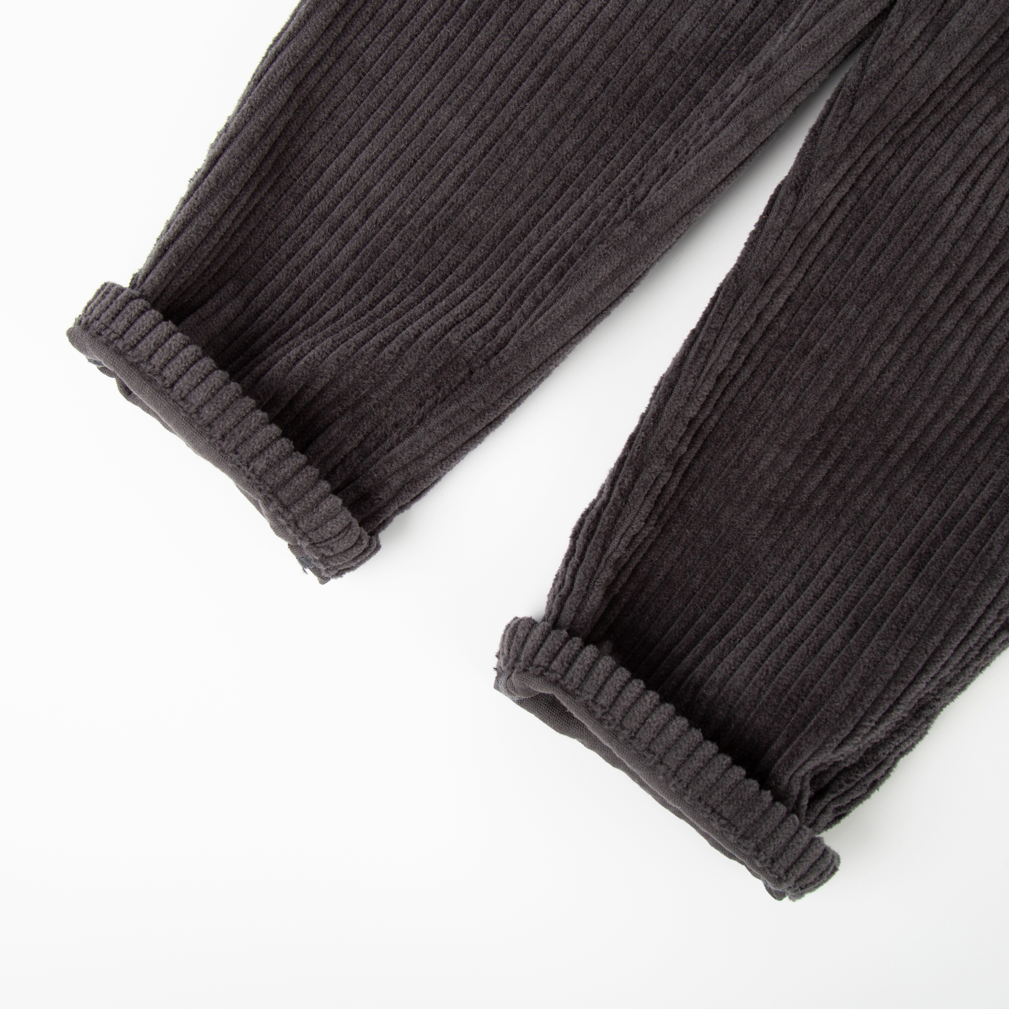 Dunkelgraue Kinder Latz-Cordhose