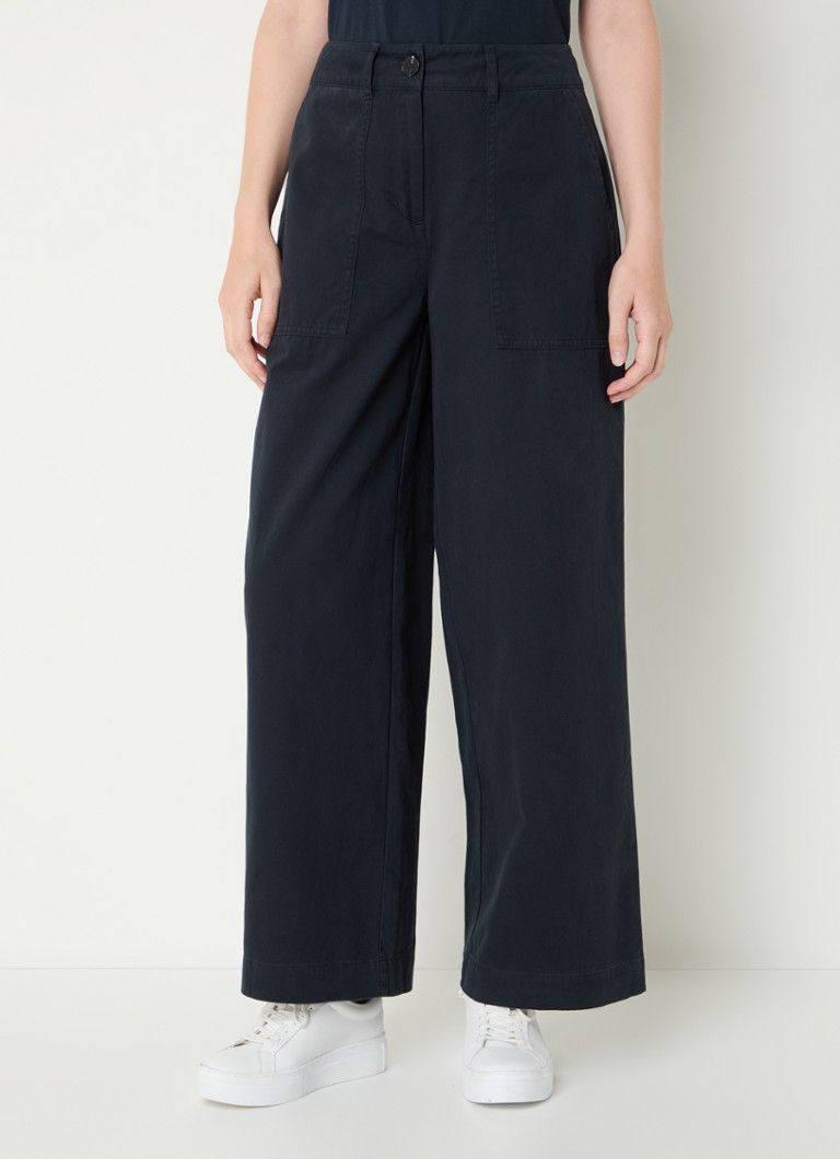 Whistles Ruth high waist wide fit chino with side pockets
