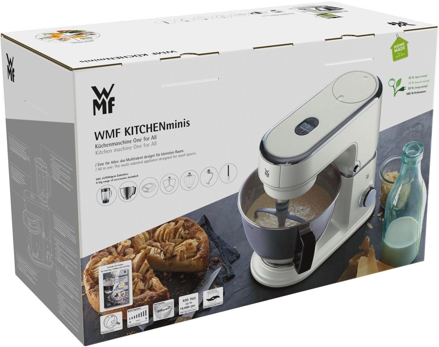 WMF Küchenmaschine KÜCHENminis® One for All Edition, naturweiß, 430 W, 3 l Schüssel, mit Gratis Fleischwolf
