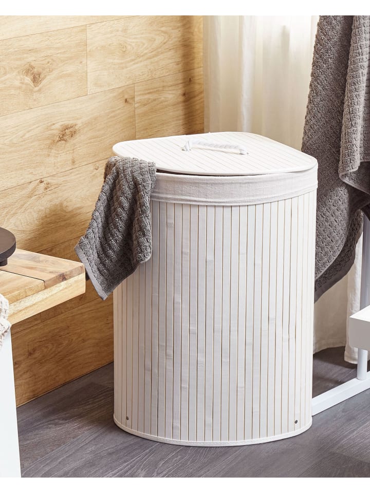 Beliani Wäschekörbe MATARA in Weiß - (W) 60 x (H) 60 x (L) 35 cm günstig kaufen onesize