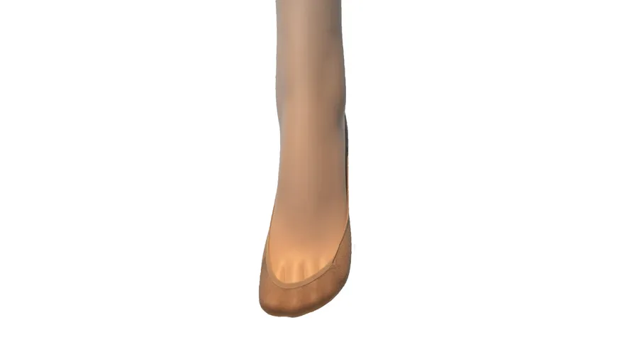 Steps Damen Füßlinge Ballerina mit Baumwolle beige