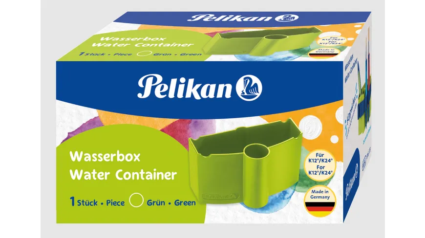 Pelikan Wasserbecher mit Pinselhalter grün grün