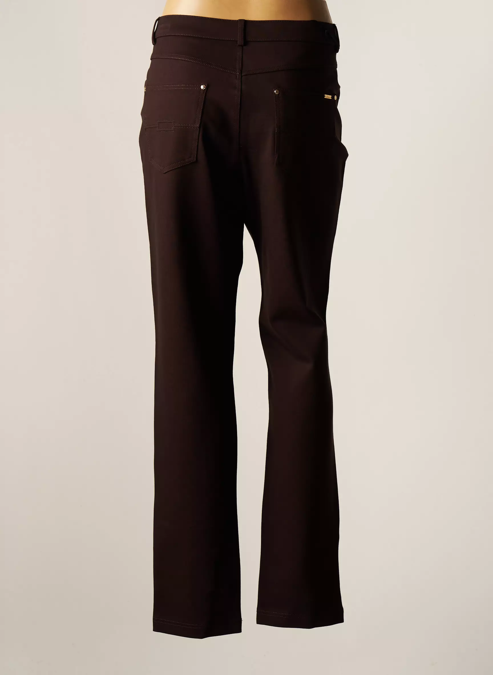 Lcdn Pantalons Slim Femme couleur marron