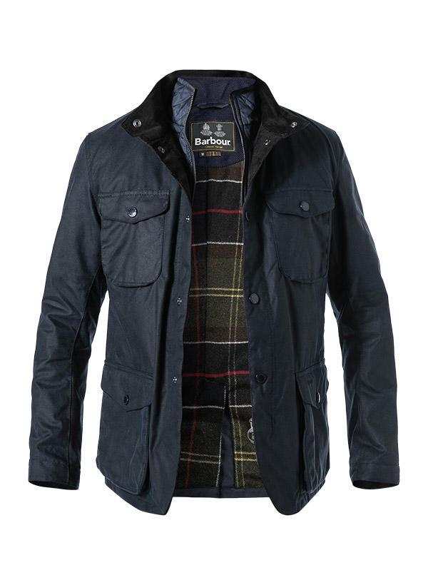 Barbour, Fieldjacket Ogston, Baumwolle gewachst, navy