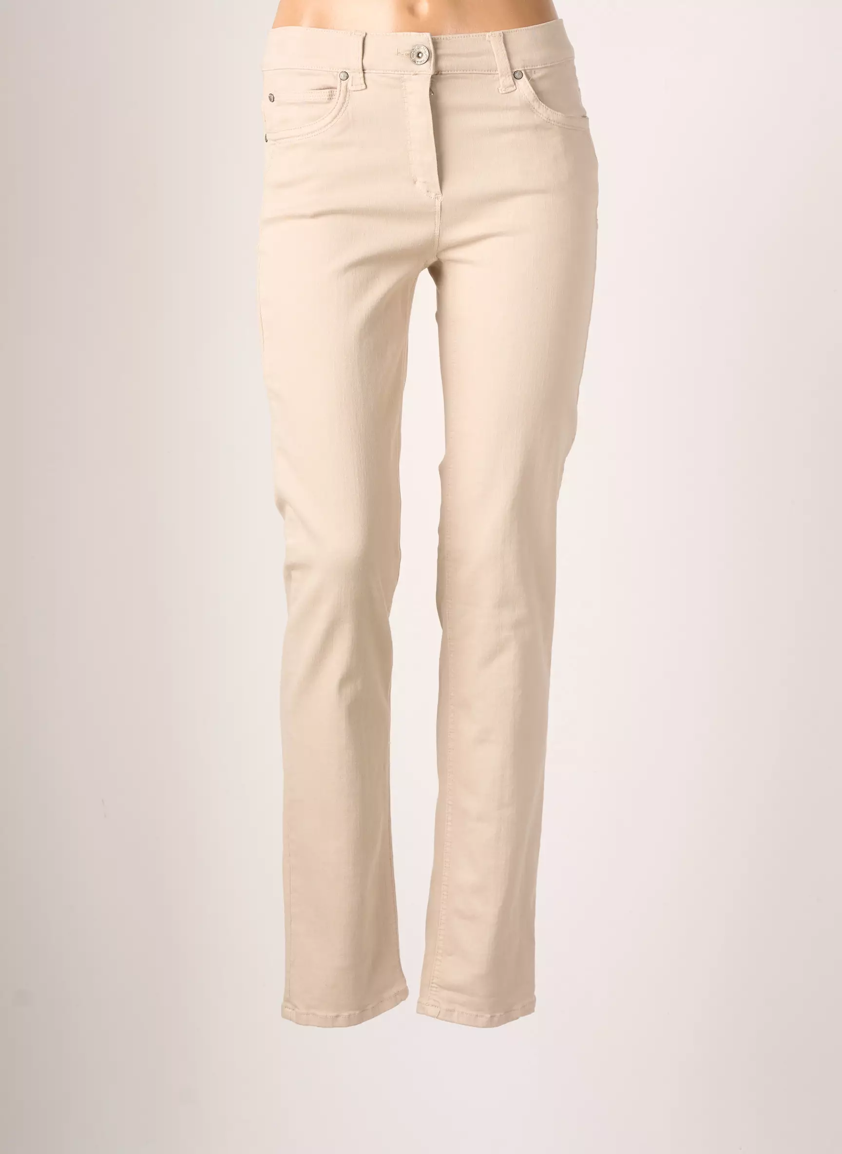 Anna Montana Pantalons Slim Femme couleur beige