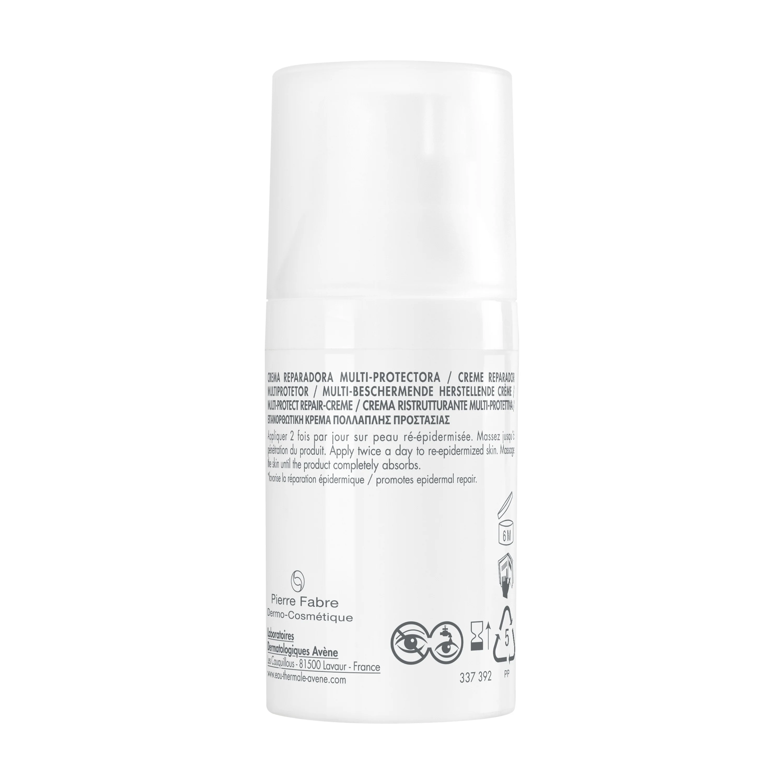 Crema Reestructurante Multiprotectora Cicalfate+ SPF50+ - Protector solar facial de alta protección, tratamiento reparador, crema facial de día antiimperfecciones