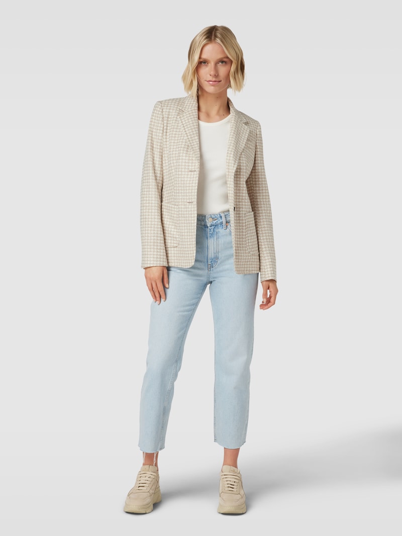 Blazer mit Allover-Muster in beige