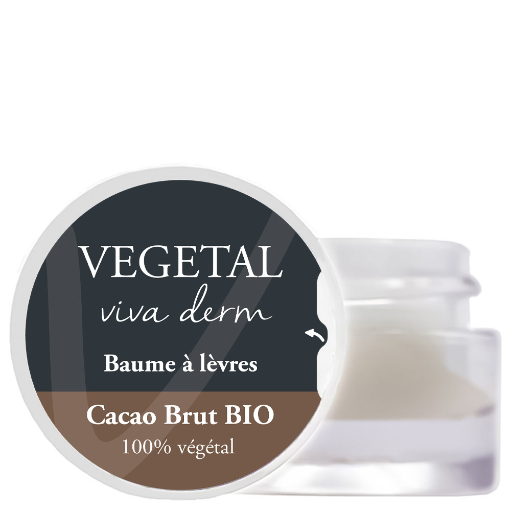 vegetal viva derm Baume à lèvres CACAO BIO Soin baume à lèvres cire de riz