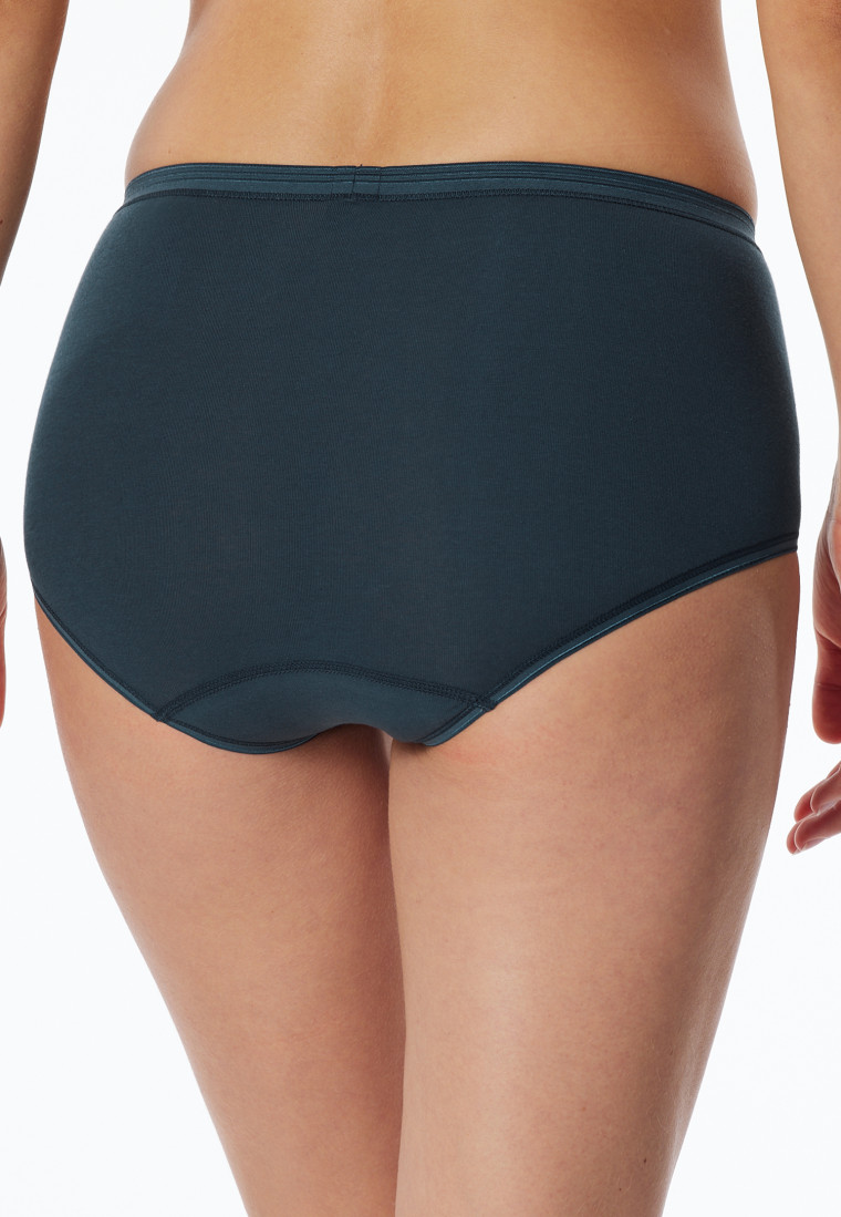 Midi-Slip Feinripp dunkelblau - Luxury