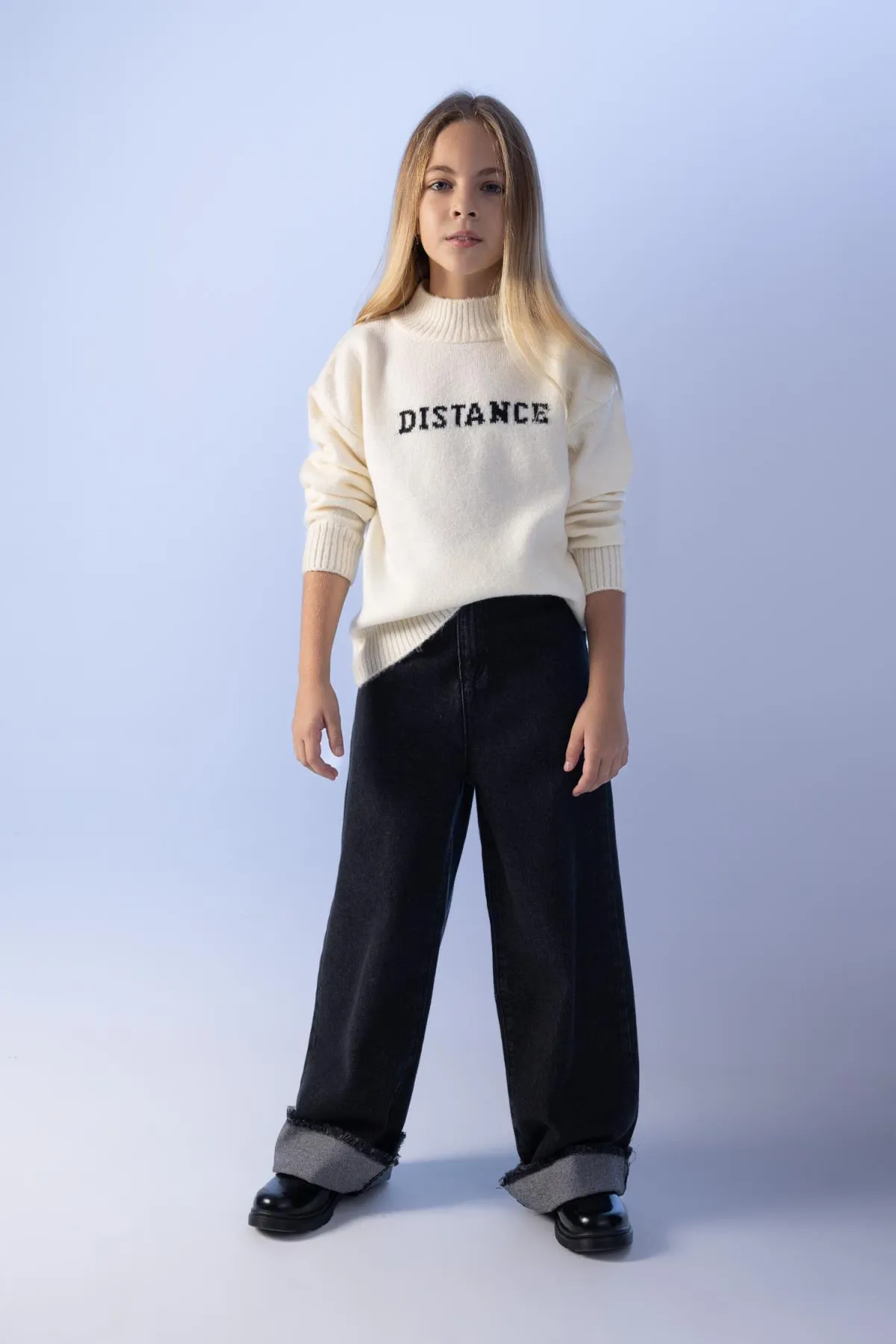 DeFacto  Bedruckter Mädchenpullover mit Rundhalsausschnitt A6011a823au