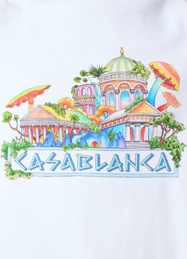 Koszulka Casablanca z organicznej bawełny z nadrukowanym logo