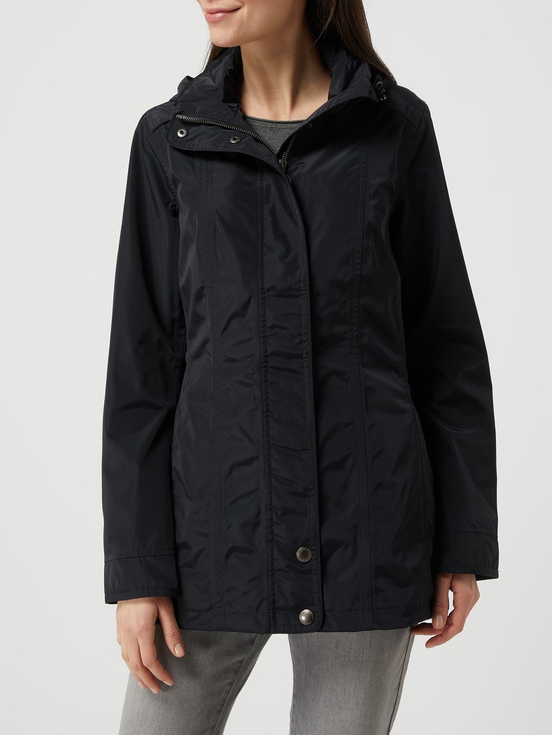 Funktionsjacke mit Label-Applikation Modell 'TOUJOURS 382' in marineblau