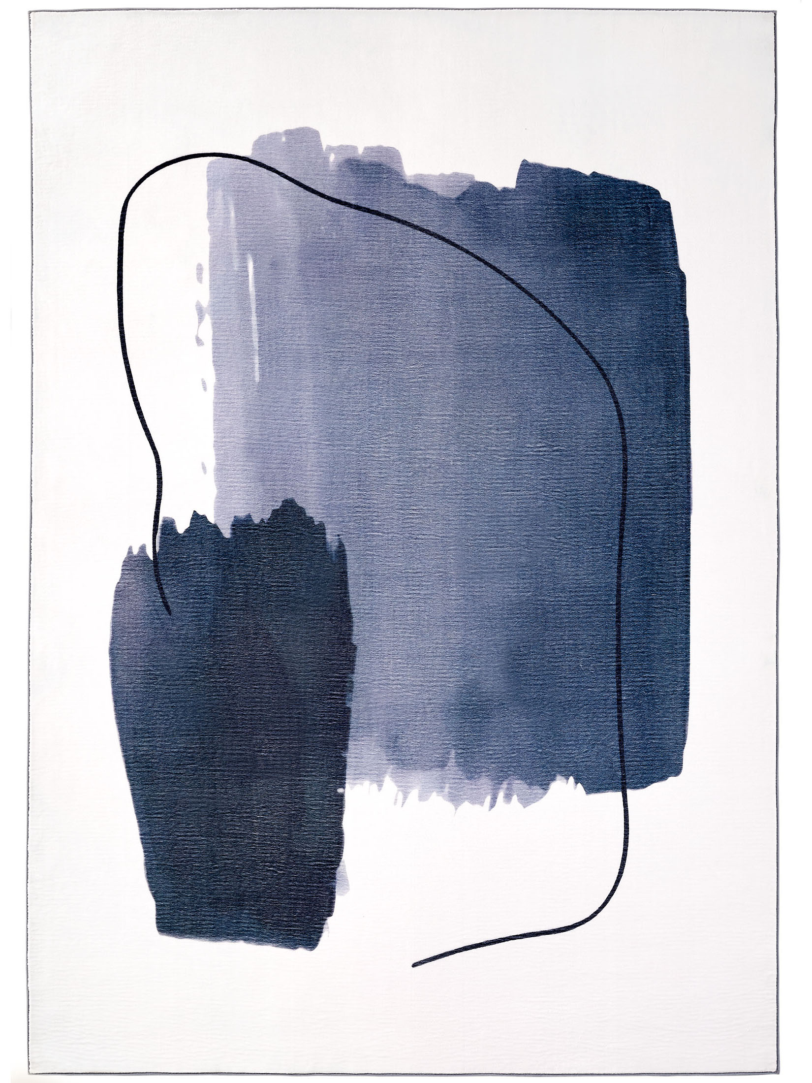 Challans Moderner Teppich, Blaugrau