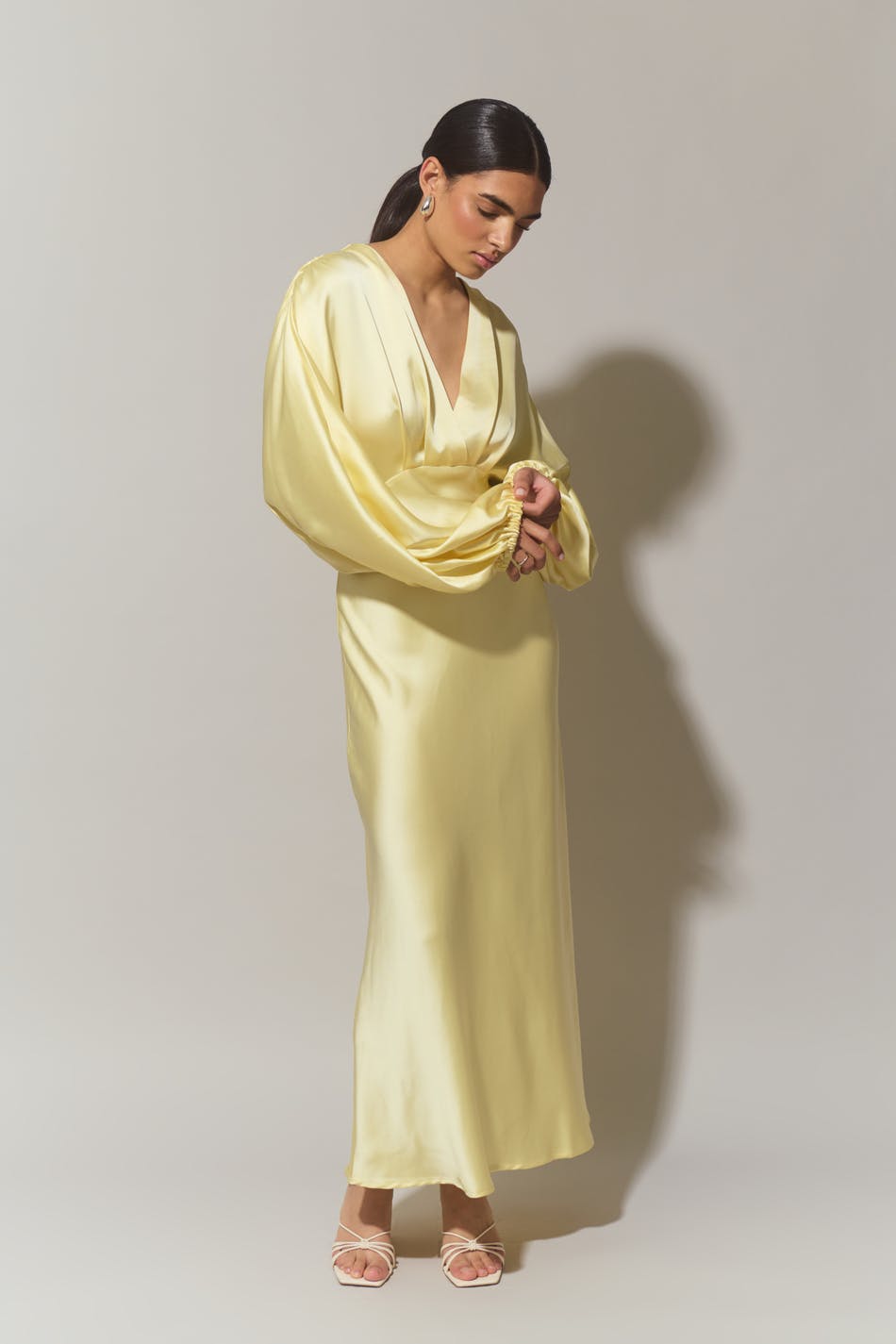 Satin midaxi dress