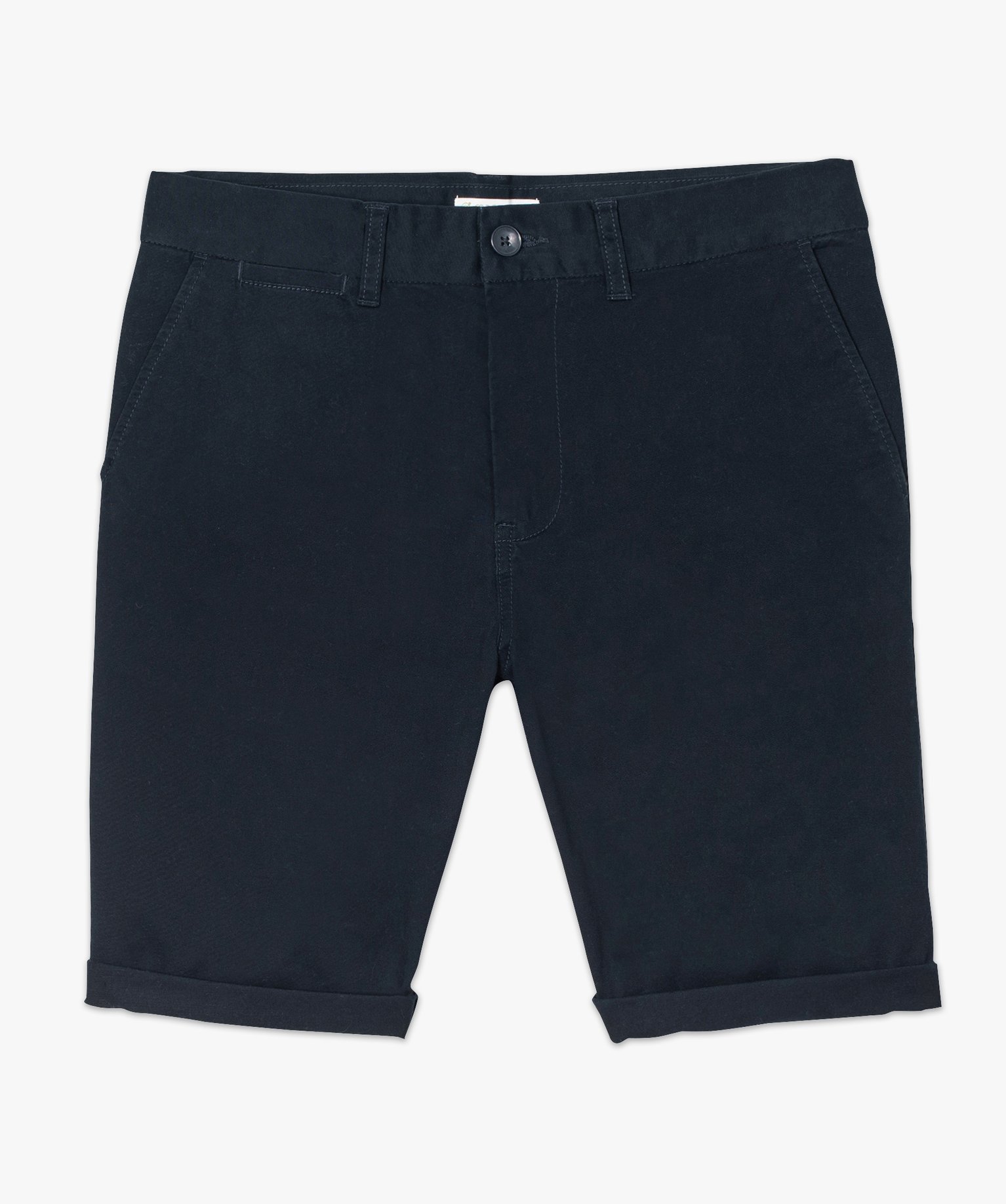 Bermuda homme en toile extensible 5 poches coupe chino bleu fonce | GEMO