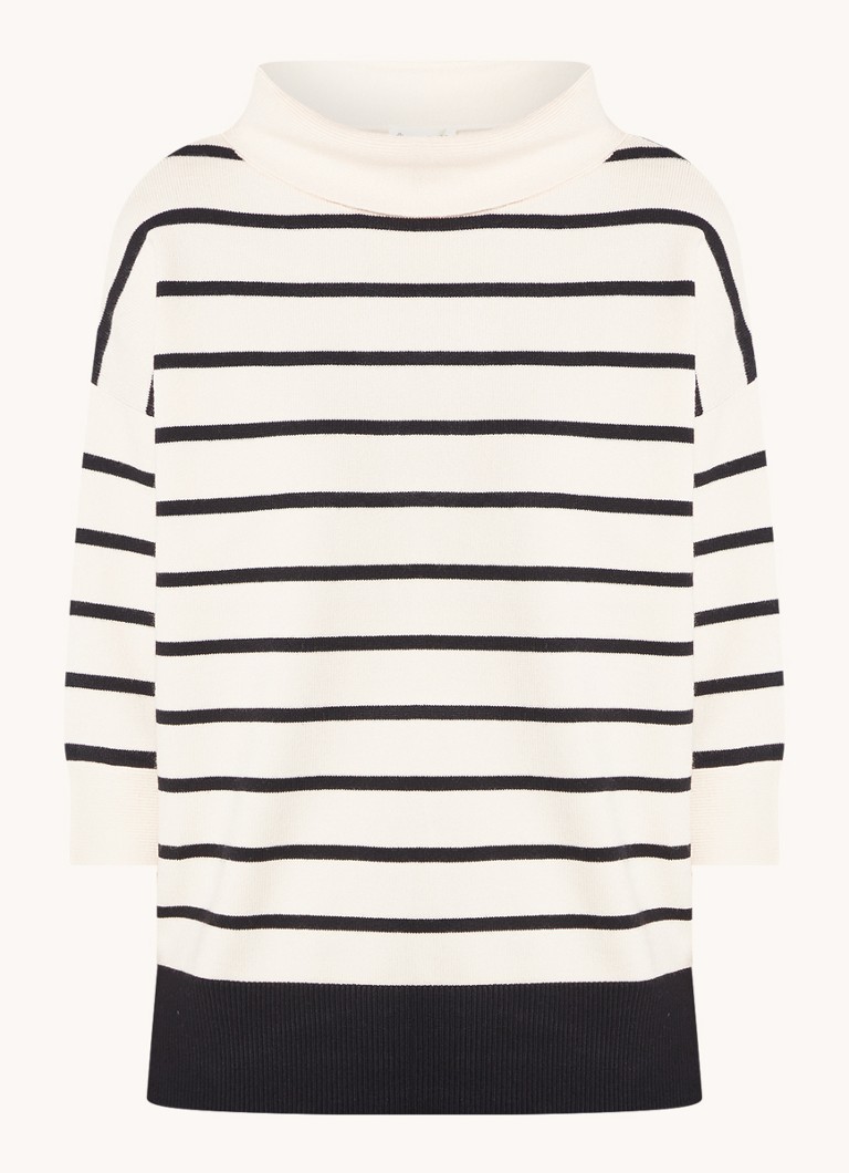 Tricou Phase Eight Salima, tricotat fin, cu model în dungi.