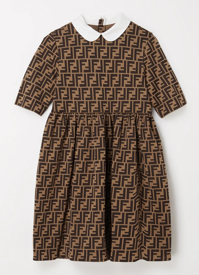 Fendi Shirt dress with logo print