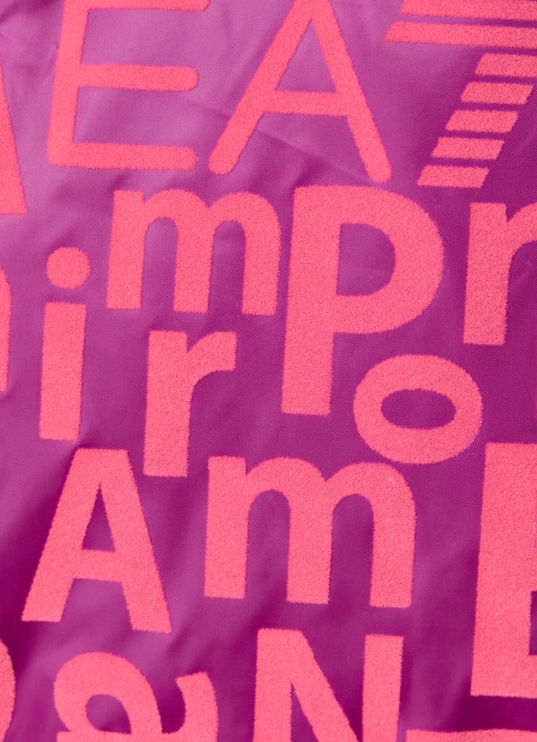 Emporio Armani pūsta jaka ar logotipu un rāvējslēdzēja kabatām