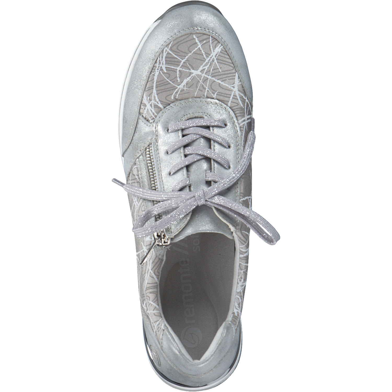 Remonte R6700, Schnürschuhe, Damen, ice/perlcloud/hellgrau-bianco
