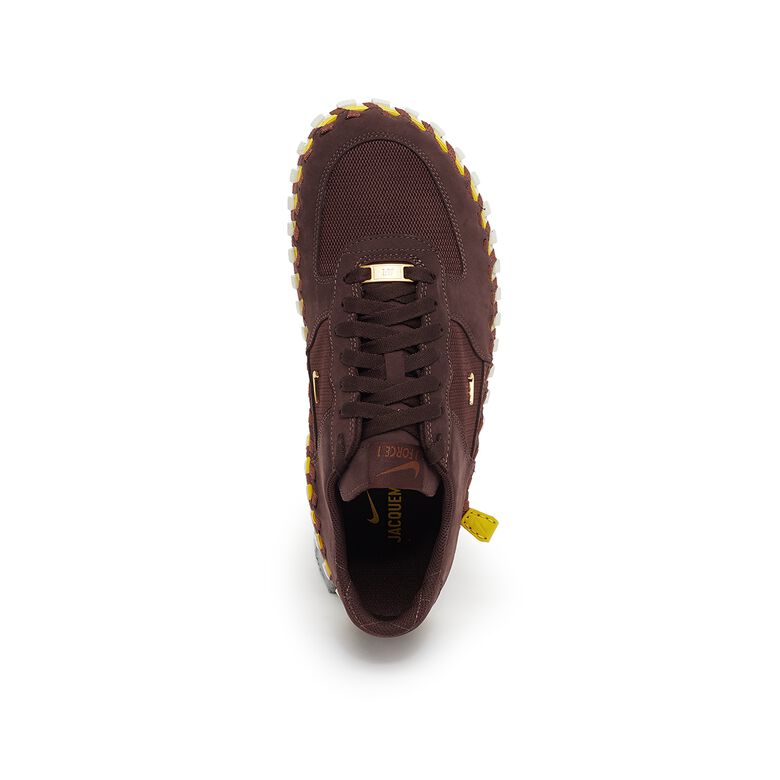 NIKE x Jaquemus Wmns Force 1 Low Lx Sp earth/metallic gold-blue lightning