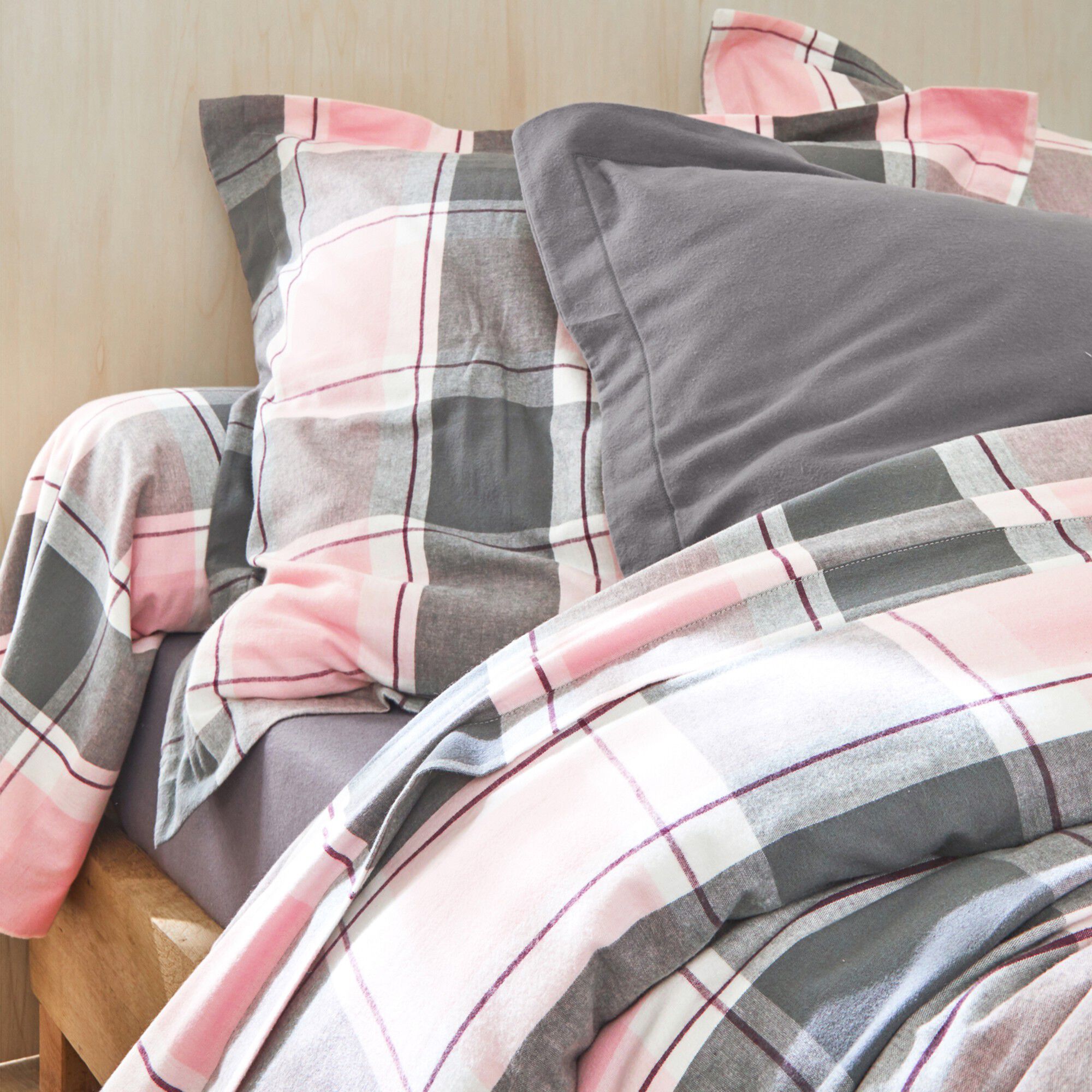 Linge de lit Scott flanelle tissé teint