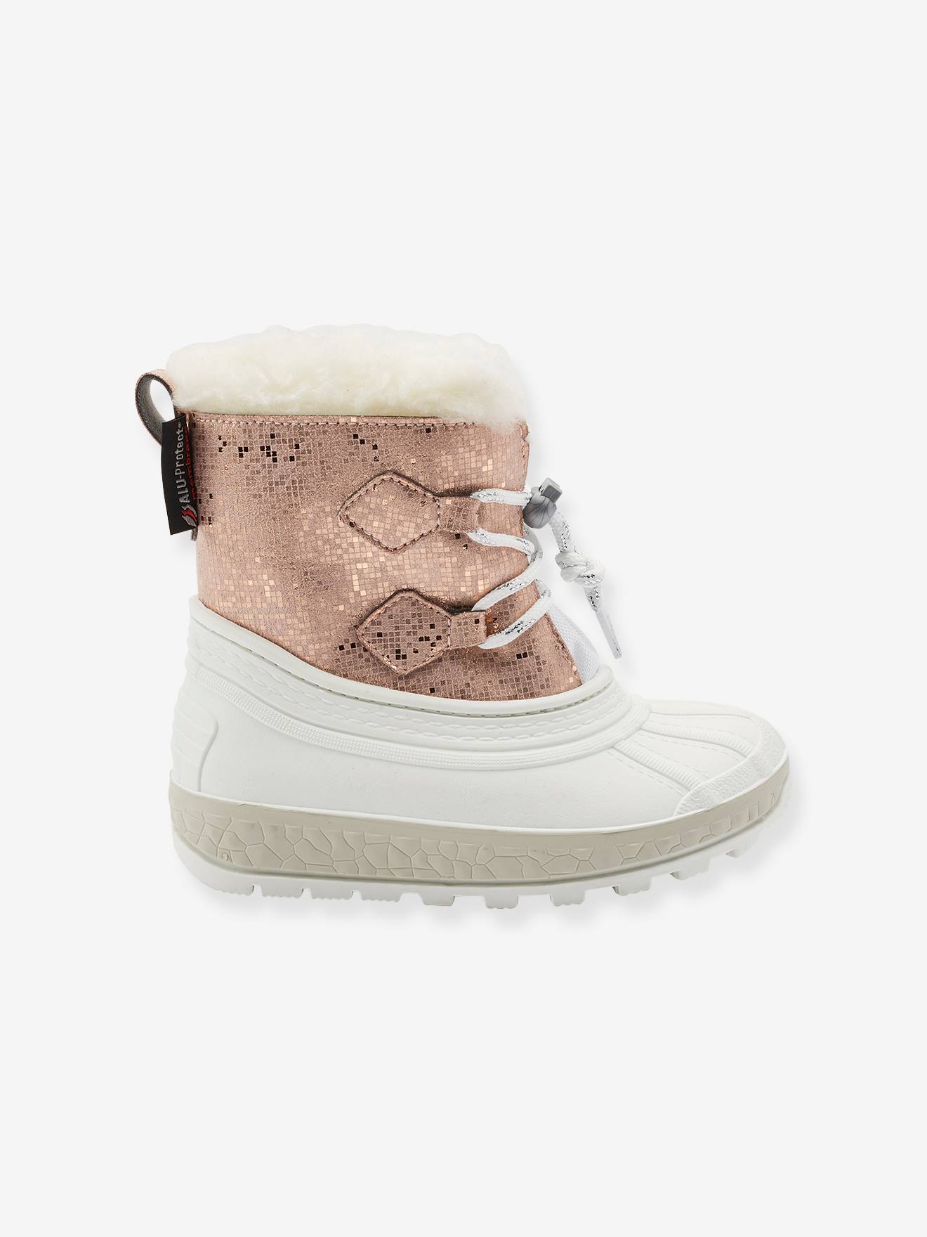 Bottes de neige fille rose pâle