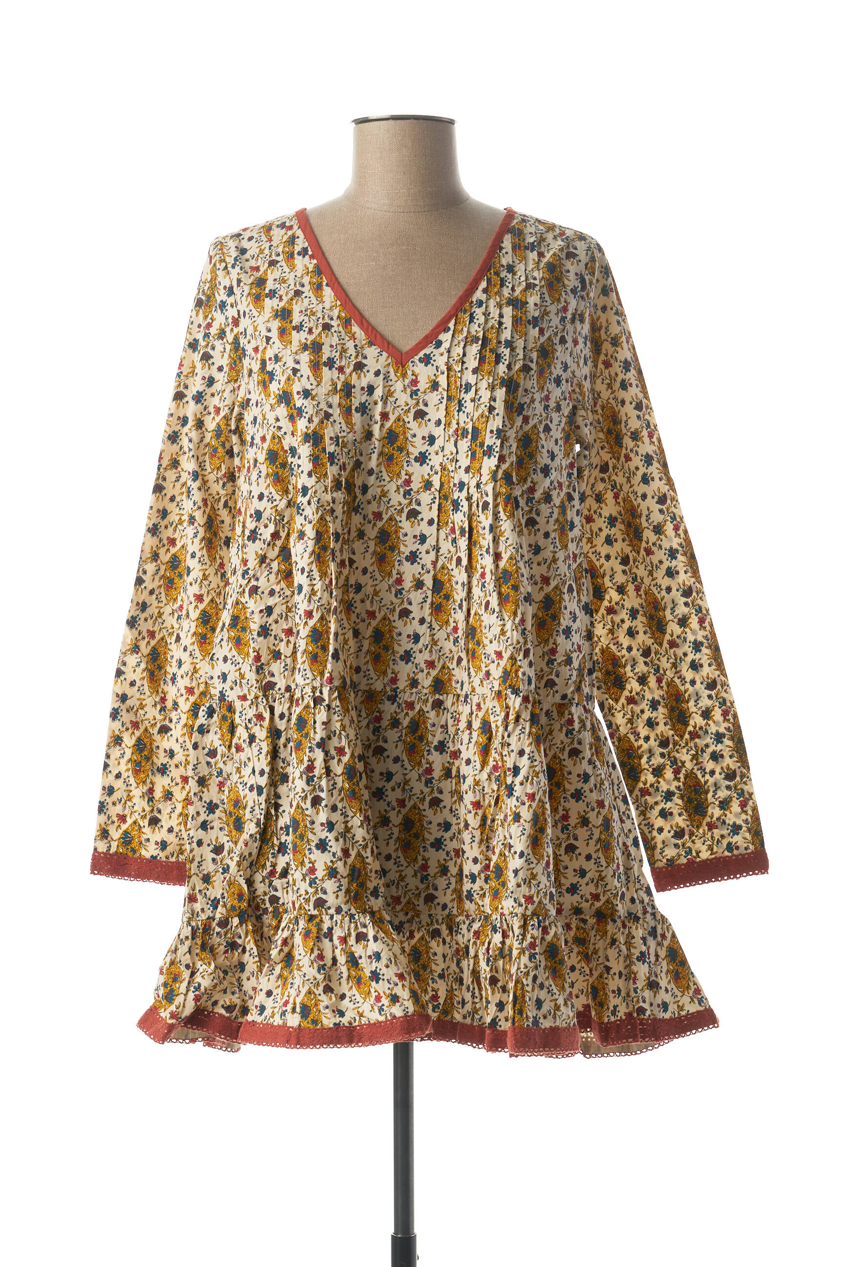 Rhum Raisin Tuniquemanchelongue Femme couleur jaune