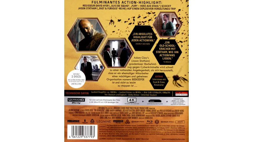 The Beekeeper  (4K Ultra HD) (+ Blu-ray)