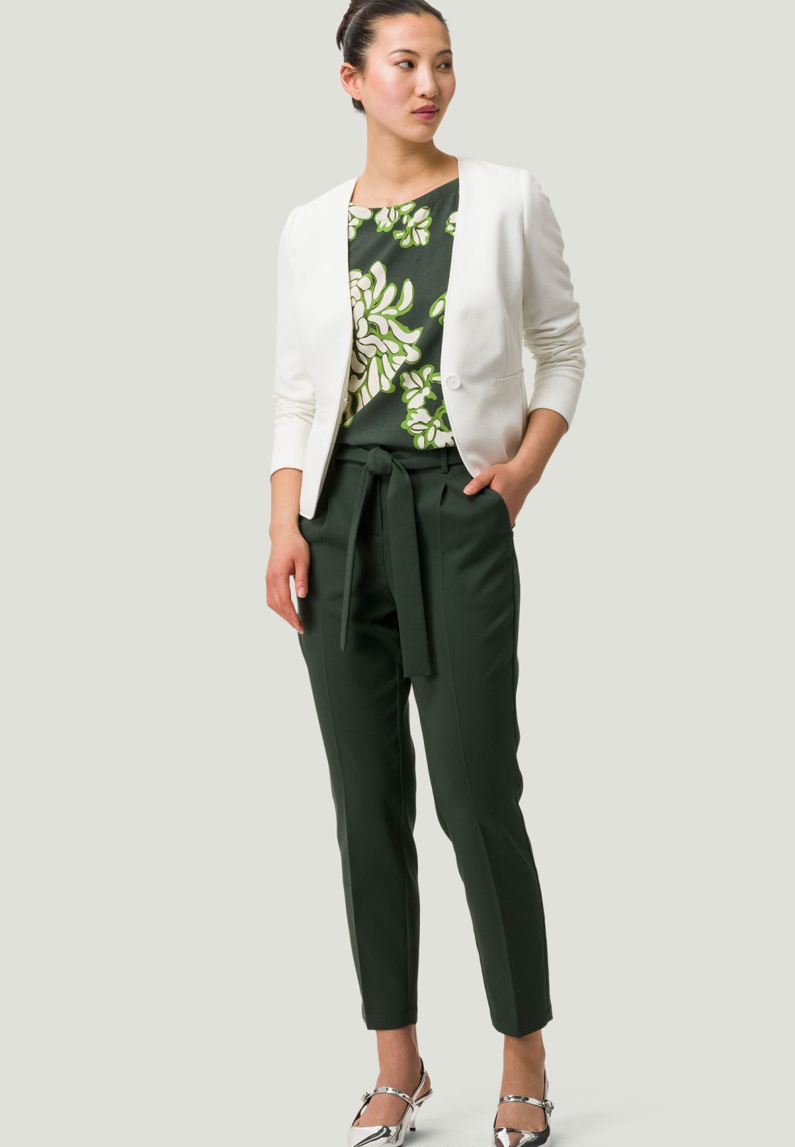 Viskosebluse 3/4 Arm mit Druck
