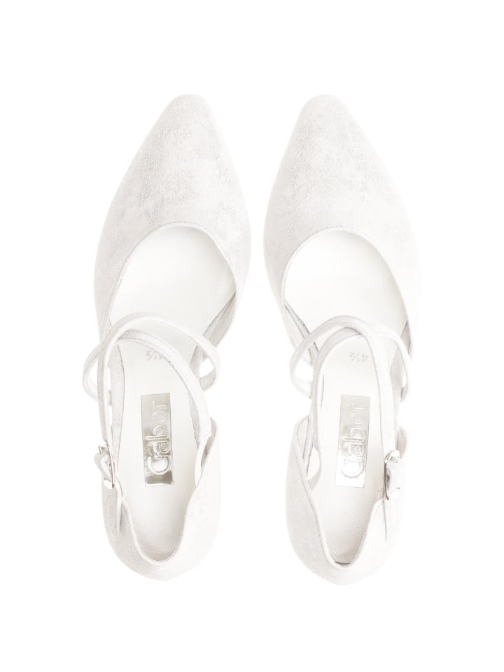 Gabor Fashion Spangenpumps in Weiß günstig kaufen