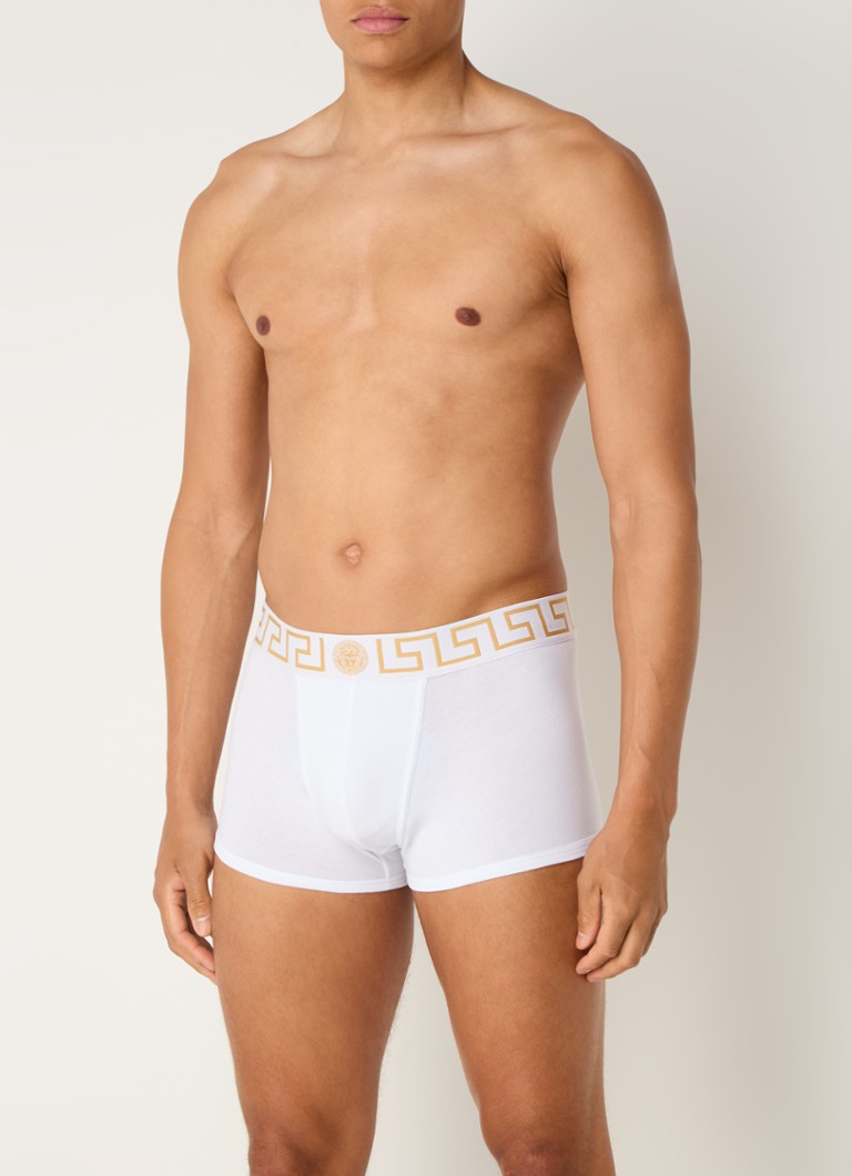 Versace Boxer Shorts with logo waistband in a 2-pack