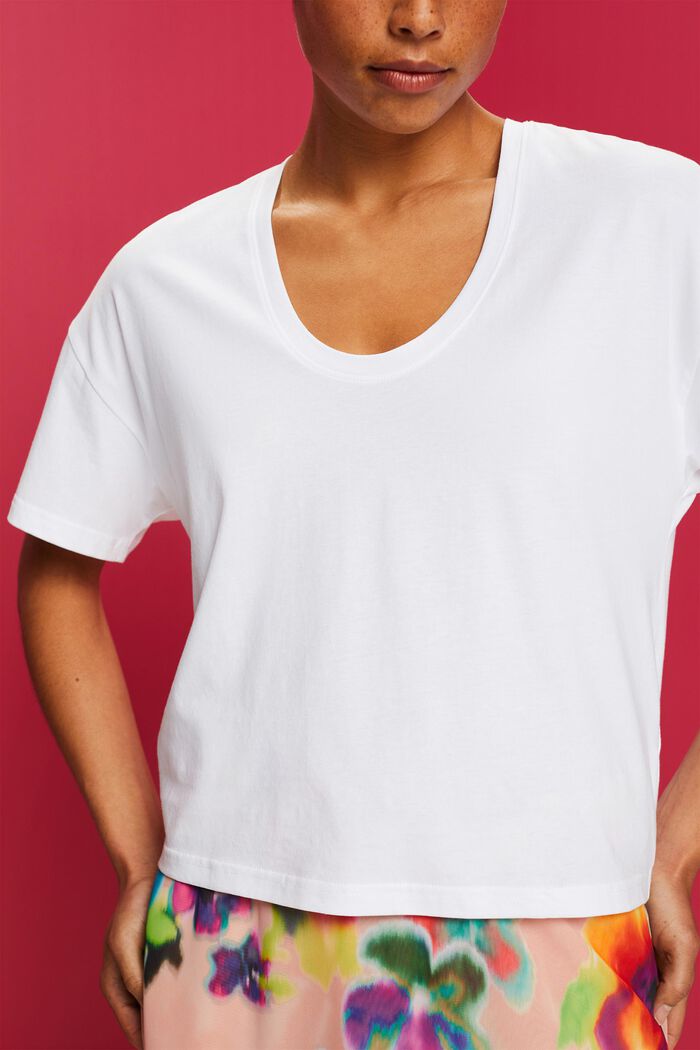 Oversize Cropped-T-Shirt, 100 % Baumwolle