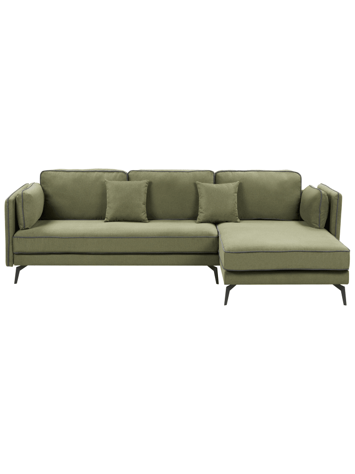 Beliani Ecksofa ALTAN in Grün/Grau - (W) 268 x (H) 88 x (L) 157 cm günstig kaufen onesize
