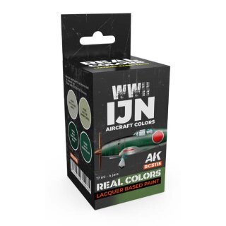 AK Real Colors Paintset - WWII IJN Aircraft Colors (4x 17ml)