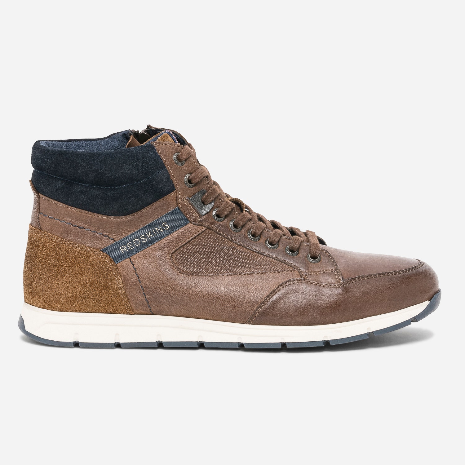 Basket REDSKINS marron en cuir