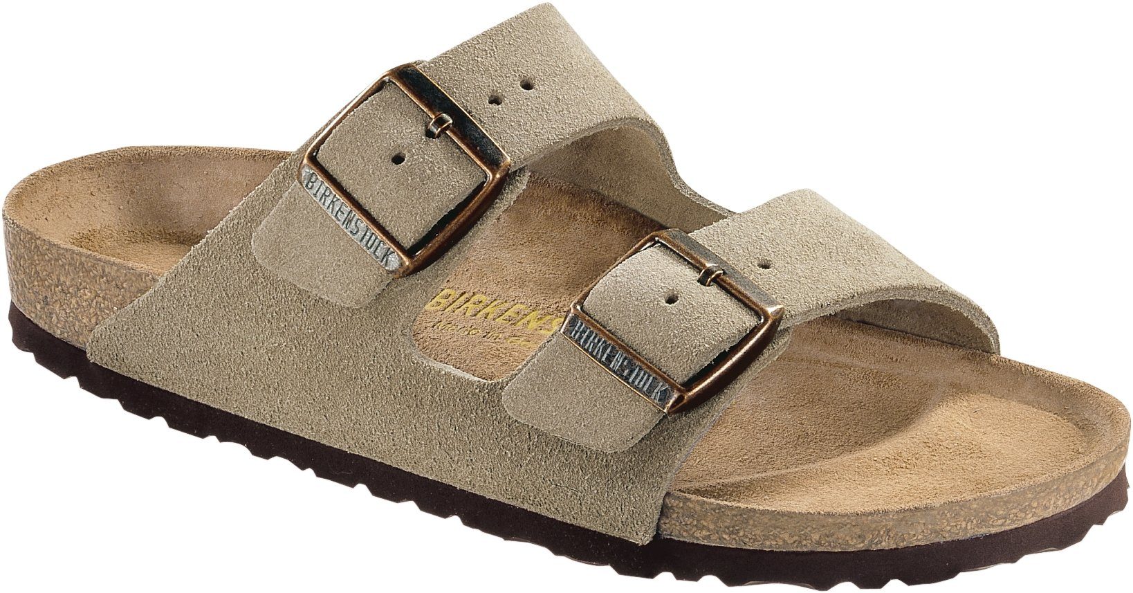 Birkenstock BIRKENSTOCK Arizona taupe Velours 051463 + 051461 Pantolette