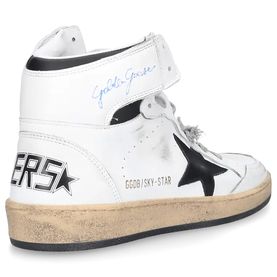 Golden Goose - Sneaker high SKY STAR Kalbsleder - weiß