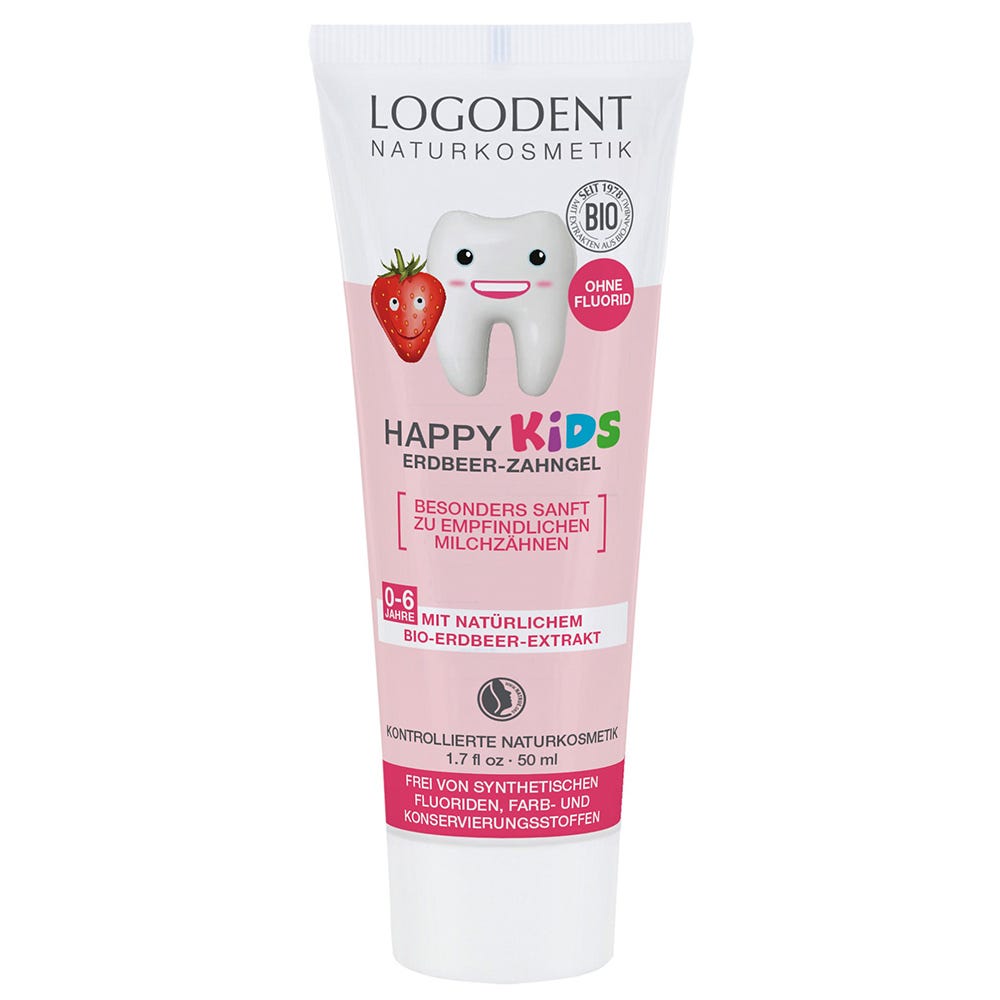LOGODENT Happy Kids Erdbeer-Zahngel 50 ml